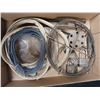 Image 1 : BOX WITH SNAKE, LOCKS AND BOX WITH MISC. AUTOMOTIVE LIGHTS AND TRAILER PLUGS