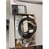 Image 1 : BOX OF MISC. ELECTRICAL AND MULTI METER (NO LEADS)