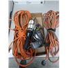 Image 1 : LONG EXTENTION CORD, PORTABLE LIGHT AND SEARS CRAFTSMAN 3/8 DRILL