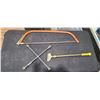 Image 1 : SAW, TIRE IRON AND SCRAPER