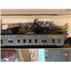 Image 4 : BOX WITH THREE RAIL CARS, TWO REVERSE SWITCHES AND MODEL RL-1280 POWER SUPPLY