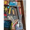 Image 4 : TWO BOXES WITH HAMMER STAPLER, STAPLES AND CLAMPS