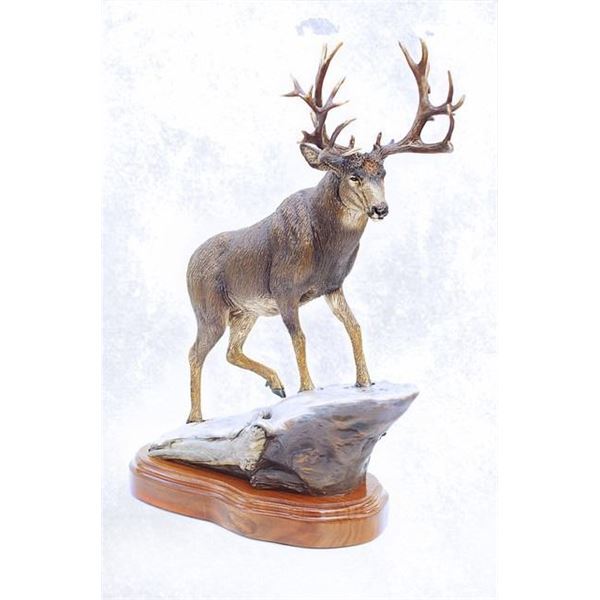 “DOMINION” MULE DEER BRONZE SCULPTURE #100/100