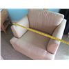 Image 8 : Qty 2 Upholstered Armchairs 35"x23"x28"H w/ Matching Ottoman 35"x22"x14"H