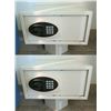 Image 1 : Qty 2 White Metal Combination Safes 17"x14"x9"H