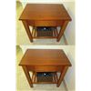 Image 1 : Qty 2 Wooden Side Tables w/ Drawer & Undershelf 30"x20"x31"H