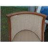 Image 2 : Qty 2 Upholstered Chairs w/ Wooden Frame, Decorative Curved Back 25"x21"x36"H