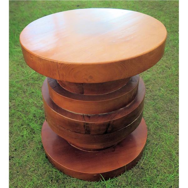 Round Modern Wooden Side Table