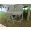Image 8 : Square Synthetic Rattan Table 62"x62"x42"H w/ Glass Top & 2 Matching Chairs
