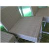 Image 16 : Synthetic Bar-Height Rattan Table 81"x32"x43"H w/ 4 Matching Stools