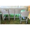 Image 1 : Synthetic Bar-Height Rattan Table 81"x32"x43"H w/ 4 Matching Stools