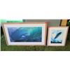 Image 1 : Qty 2 Framed Photographic Art - Wave (42 1/2"x26") & Surfboard (19"x 22")