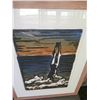 Image 3 : Wood Framed Block Print - 'Headstand' Signed by Artist Bennett 18"x24"