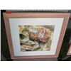 Image 1 : Wood Framed  Seashell Photographic Art 20"x20"