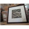 Image 2 : Wood Framed Sepia-Tone Tree Branches Photographic Art 29"x29"
