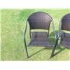 Image 2 : Qty 6 Dark Brown Woven Synthetic Rattan Chairs w/ Metal Frame 22"x18"x33"H