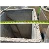 Image 8 : Qty 2 Square Concrete Recycle Receptable w/ Lid Marked 'Bottles & Cans" 20"x20"x30"H