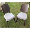 Image 1 : Qty 2 Modern Chairs w/ Cushioned Seats 17" x 17", 36" Back Ht