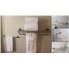 Image 1 : Bathroom Hardware Set: Towel Bar, Towel Rack, Toilet Paper Hanger (Towels not Included)