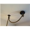 Image 4 : Pendant Lamp w/ Slats & Rope Cord 23"Diameter x 12"L (34" Drop)