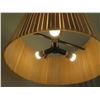 Image 5 : Pendant Lamp w/ Slats & Rope Cord 23"Diameter x 12"L (34" Drop)