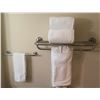 Image 2 : Bathroom Hardware Set: Towel Bar, Towel Rack, Toilet Paper Hanger (Towels not Included)