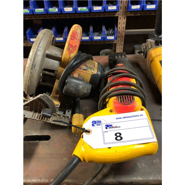 DEWALT ELECTRIC RECIPROCATING SAW AND DEWALT ELECTRIC CIRCULAR SAW
