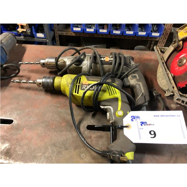 RYOBI AND MAXIMUM ELECTRIC DRILLS