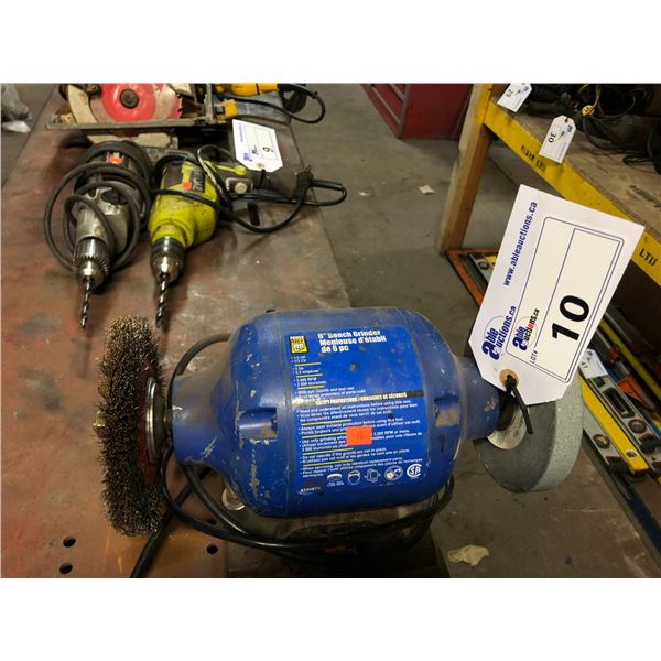 POWER FIST 6" DUAL BENCH GRINDER