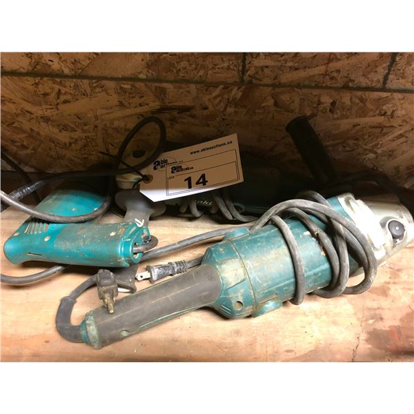 2 MAKITA ELECTRIC GRINDERS AND 1 MAKITA ELECTRIC DRILL