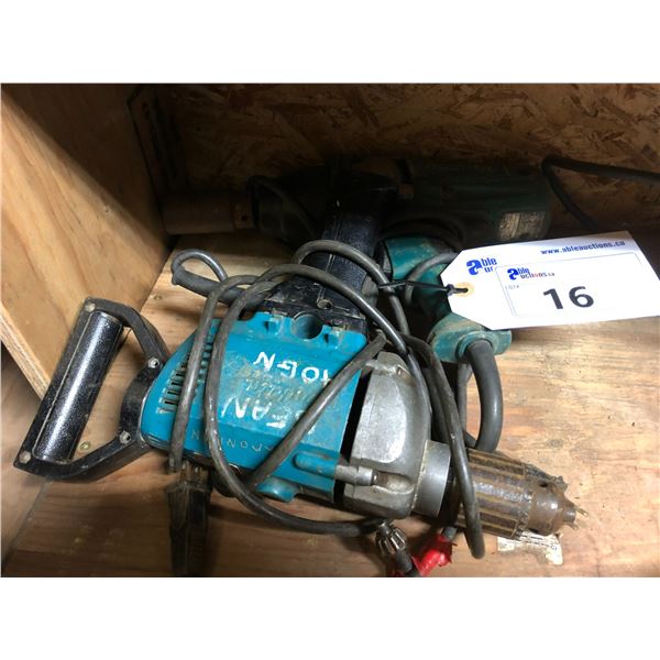 MAKITA ELECTRIC DRILL, AND MAKITA ELECTRIC 1/2" IMPACT WRENCH