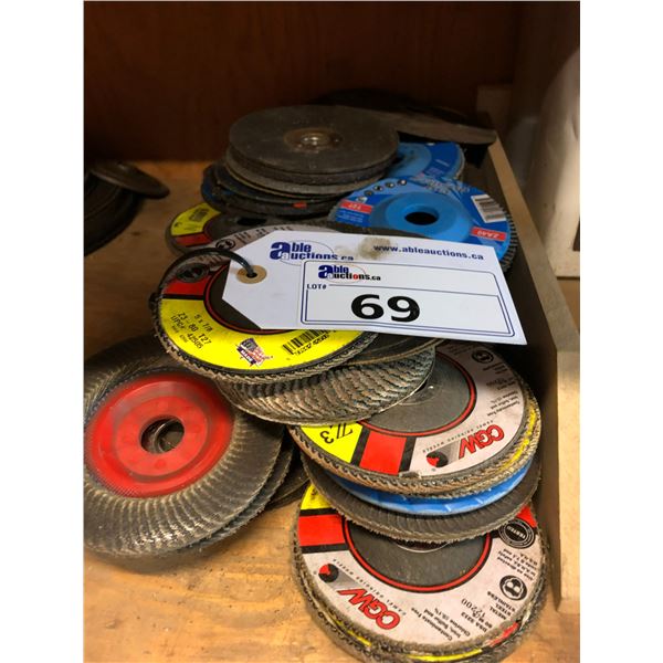 LARGE LOT OF ASSORTED SIZES AND GRIT GRINDING WHEELS