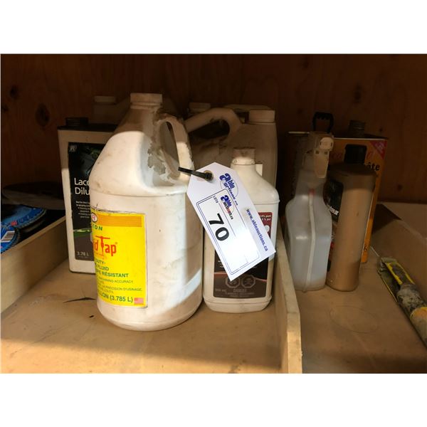 SHELF LOT OF ASSORTED LUBRICANTS AND SPRAYS