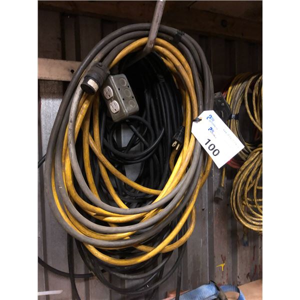 LOT OF ASSORTED ELECTRICAL CORDS