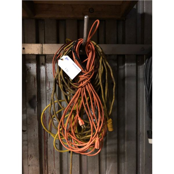 LOT OF EXTENSION CORDS & LIGHT