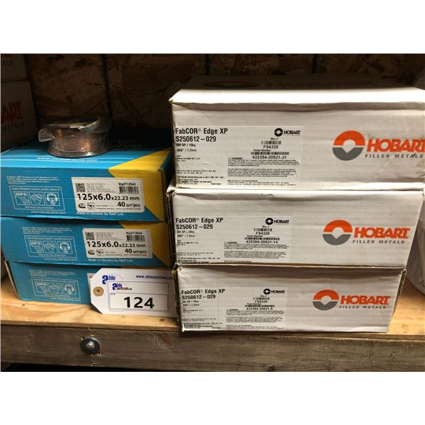 3 BOXES OF HOBART EDGE XP W/ 3 BOXES OF GRINDING WHEELS