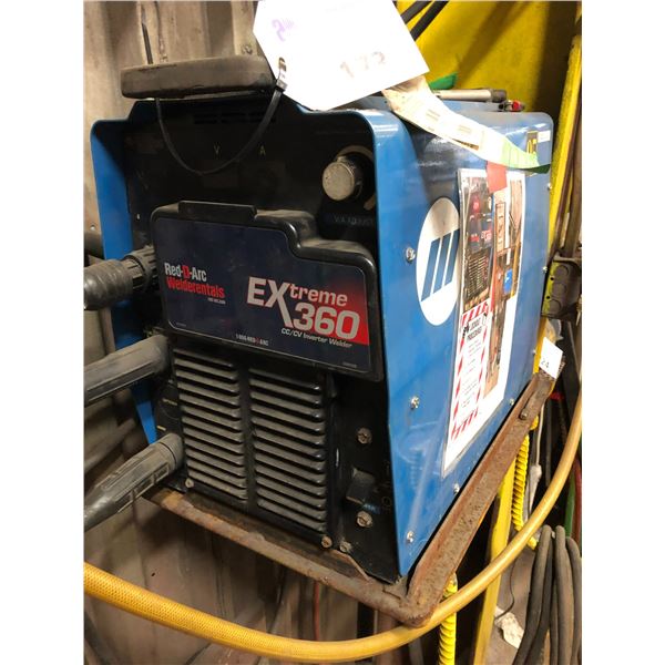 RED D ARC EX360 EXTREME CC/CV INVERTER WELDER C/W MILLER SERIES 20 WIRE FEEDER