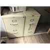 Image 1 : 2 TWO DRAWER SHORT METAL FILING CABINETS