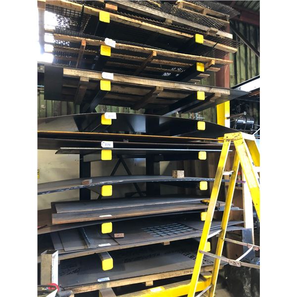 STEEL STOCK RACK, 47"X 180" 4 TIER