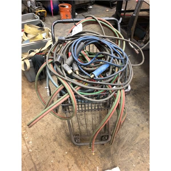 LOT OF ASSORTED GAS HOSES & WELD STINGER