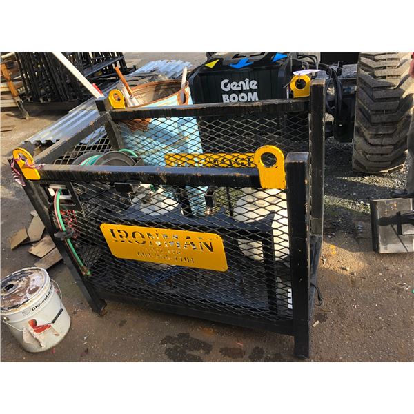 BLACK STEEL TRUCK TRANSPORT CAGE C/W WITH HOSE REEL & TANKS