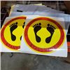 Image 1 : LOT OF SOCIAL DISTANCING 15" FLOOR DECALS APPROX 75