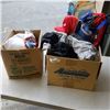 Image 1 : 2 BOXES OF JACKETS, COATS, BLUE JAYS SWEATER, CANUCKS CLOTHING