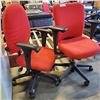 Image 1 : 2 ORANGE GAS LIFT OFFICE CHAIRS