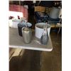 Image 1 : GALVANIZED TABLE LAMP AND DECORATIVE TABLE LAMP WITH SHADES