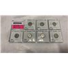 Image 1 : 7 CANADIAN SILVER WAR-TIME 10 CENT COINS 1939-1945 .800 SILVER