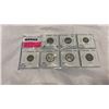 Image 1 : 7 VINTAGE PRE-WAR/WARTIME CANADIAN COINS 1936-1942 .800 SILVER