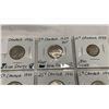 Image 2 : 7 VINTAGE PRE-WAR/WARTIME CANADIAN COINS 1936-1942 .800 SILVER