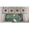 Image 2 : 15 CANADIAN CENTENNIAL COINS SILVER 25 CENT, 10 CENT, RABBIT 5 CENT, DOVE 1 CENT, AND 1867/1967 1 DO