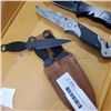 Image 4 : NEW LINTON FOLDING KNIFE, MTECH FOLDING KNIFE AND 3 NEW THROWING KNIVES